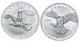 Kanada, 5 dolarów 2014, Orzeł Bielik, Sokół Wędrowny (2szt.)