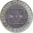 AUSTRIA, 25 euro 2005, 50 lat telewizji, UNC