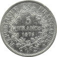 Francja, Republika, 5 FRANKÓW 1875 A, Paryż
