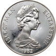 Wyspa Man, Elżbieta II, 1 korona 1982, nakład 5000 szt., PROOF
