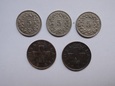 Lot. 5 szt. monet: 2 x 2 Rappen, 3 x 5 Rappen - Szwajcaria