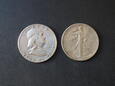 Lot 2 szt. monet 1/2 dolara 1943 r., 1951 r. - USA