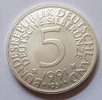 F56080 NIEMCY Medal srebrny REPLIKA 5 marek 1951-1991