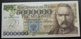 5000000 złotych 1995 Piłsudski   seria AE 0000505 UNC