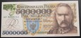 5000000 złotych 1995 Piłsudski   seria AF 0000212 UNC