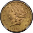 USA, 20 Dolarów Liberty Head 1897 rok, NGC MS 63