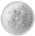 5 marek - Ludwik II - Cesarstwo Niemieckie - Bawaria - 1876 rok - D