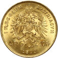 Austria, Franciszek Józef I, 4 floreny / 10 franków 1892, nowe bicie