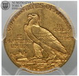 USA, 2 1/2 dolara 1914, Indianin, złoto, PCGS AU58