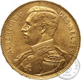 Belgia, 20 franków, 1914 rok, Uniform, złoto