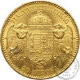 Węgry, 20 koron, 1896 rok, złoto