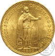 Węgry, 20 koron, 1893 rok, złoto