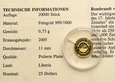Liberia, 25 dolarów 2005, Rembrandt, złoto st. L