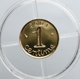 Francja, 1 centim 2001, złoto st. 1