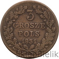 POLSKA - POWSTANIE LISTOPADOWE - 3 GROSZE - 1831