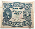Norwegia, 50 koron, 1940 B