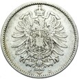 Niemcy - Cesarstwo - 1 Marka 1882 J - Srebro
