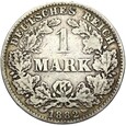 Niemcy - Cesarstwo - 1 Marka 1882 J - Srebro