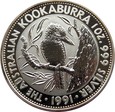 AUSTRALIA - 5 DOLLARÓW  1991 - KOOKABURRA 