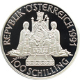 AUSTRIA, 100 szylingów 1991, Rudolf I Habsburg, Proof, UNC