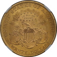 USA, 20 Dolarów Liberty Head 1900 rok, NGC MS 65