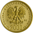 Polska (PRL) 2000 Złotych 1980 - Kazimierz I Odnowiciel, Złoto