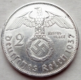 Niemcy - Trzecia Rzesza : 2 marki - 1937 E - Hindenburg - srebro