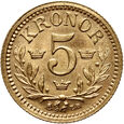 Szwecja, Oskar II, 5 koron 1881
