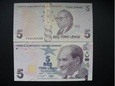 Banknot 5 lire 2022 ( Turcja )