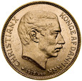 C10. Dania, 20 koron 1917, Christian X, st 2/2+